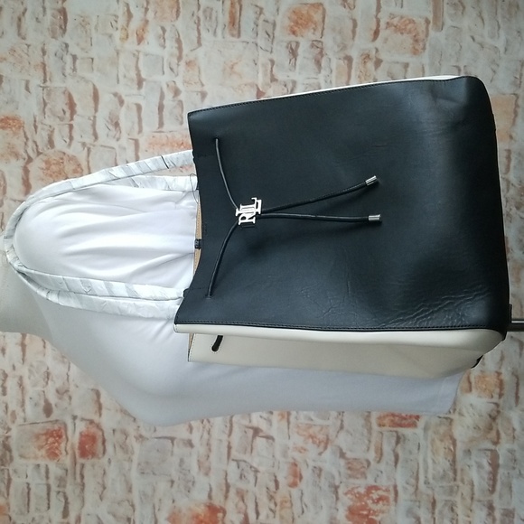 New Ralph Lauren Andie Drawstring Tote - Picture 2 of 12